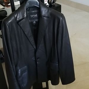 Black leather jacket